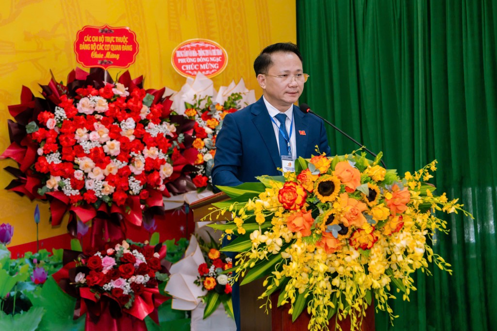 Đồng chí Dương Ngọc Thanh - Thay mặt Đoàn Chủ tịch Đại hội phát biểu khai mạc Đại hội.