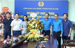 Lãnh đạo Mặt trận Hà Nội chúc mừng Liên đoàn lao động thành phố
