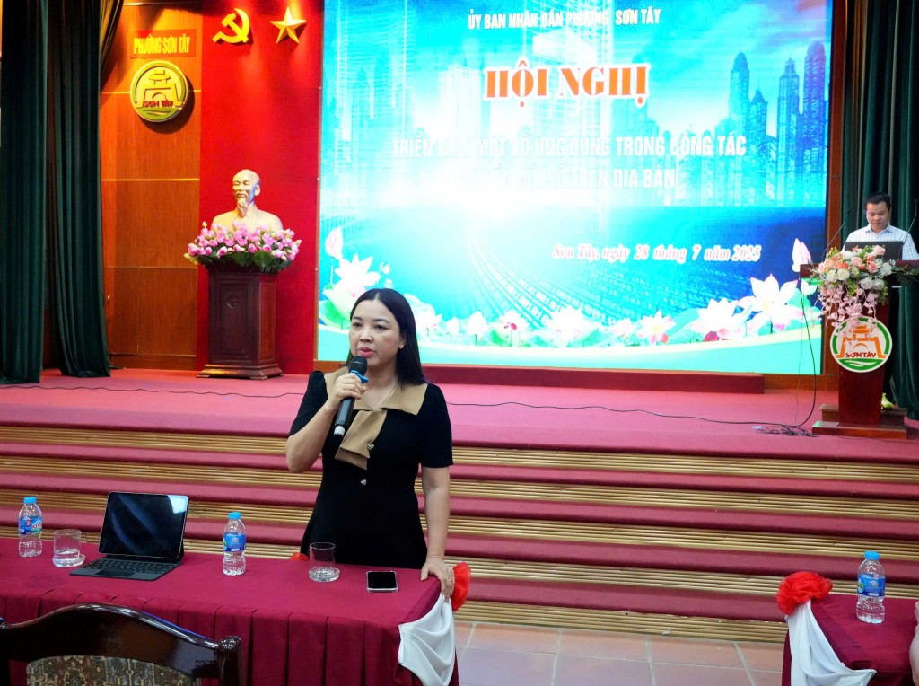 Phường Sơn Tây tăng cường triển khai ứng dụng chuyển đổi số