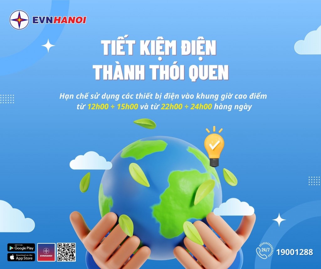 Nắng nóng diện rộng, EVNHANOI tiếp tục khuyến cáo tiết kiệm điện giờ cao điểm