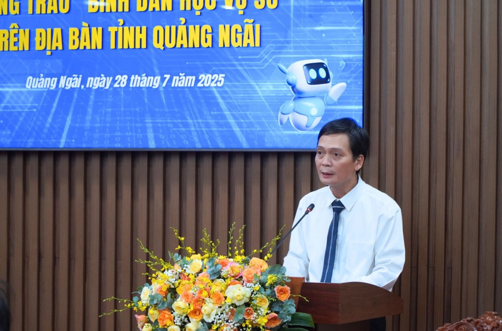 Giám đốc Sở Khoa học và Công nghệ Nguyễn Tấn Liêm phát biểu tại Lễ phát động