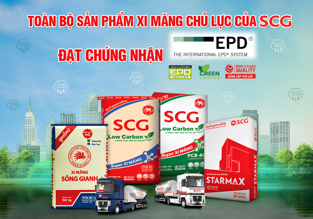 SCG Việt Nam đánh dấu cột mốc quan trọng khi toàn bộ xi măng chủ lực chính thức đạt chứng nhận EPD quốc tế.