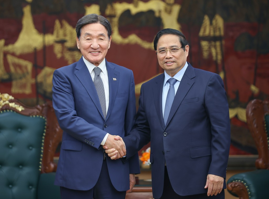 Thủ tướng Chính phủ Phạm Minh Chính đã tiếp ông Park Chang Dal, Đặc phái viên của Tổng thống Hàn Quốc - Ảnh: VGP/Nhật Bắc