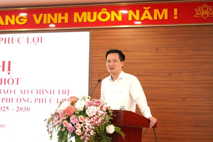 Phúc Lợi tổ chức Hội nghị lấy ý kiến đóng góp vào dự thảo Báo cáo chính trị Đại hội Đảng bộ phường lần thứ I
