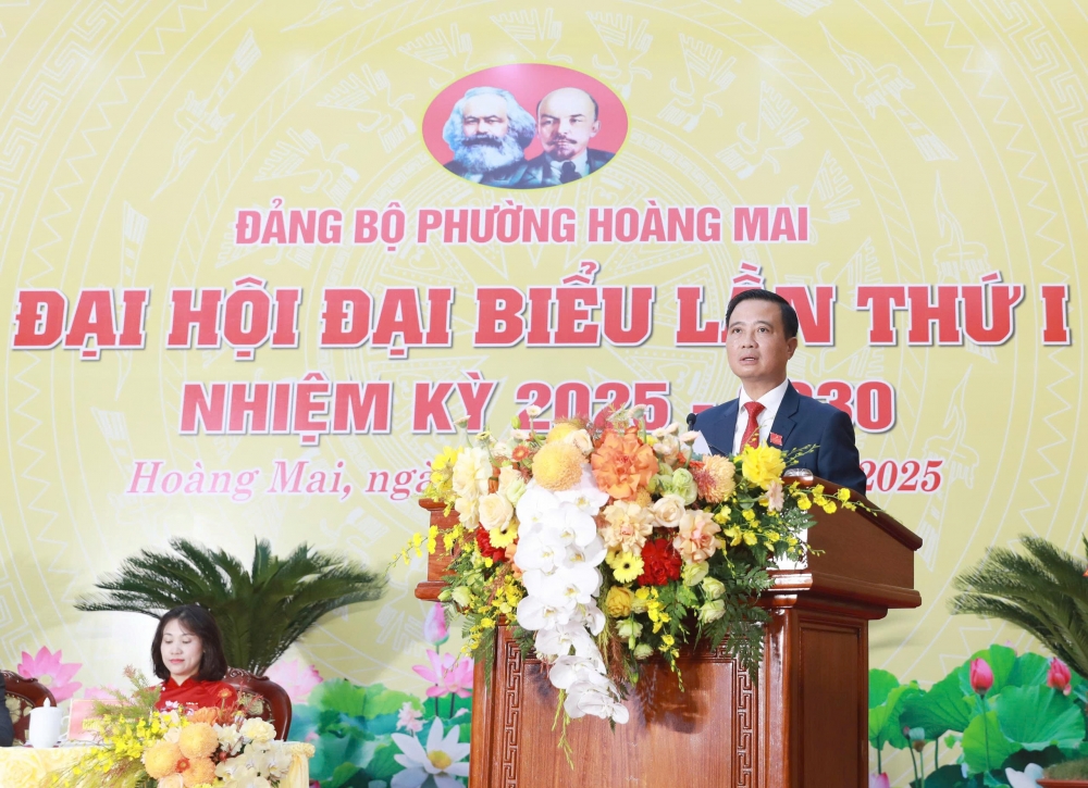 Đồng chí Nguyễn Xuân Linh được chỉ định giữ chức Bí thư Đảng ủy phường Hoàng Mai
