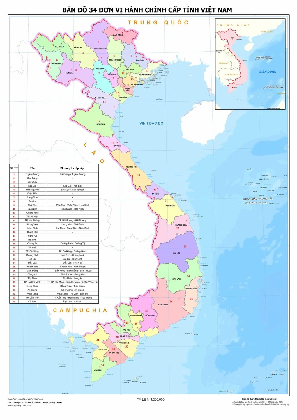 “Hình hài” 34 tỉnh, thành mới của Việt Nam