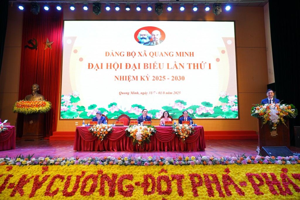 235 đại biểu tham dự Đại hội Đảng bộ xã Quang Minh