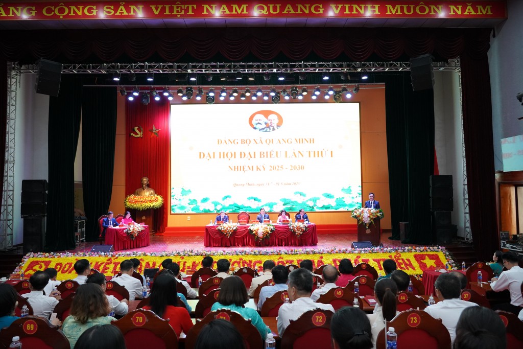 235 đại biểu tham dự Đại hội Đảng bộ xã Quang Minh