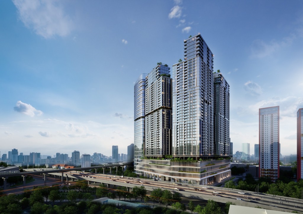 5 tòa tháp Sun Feliza Suites nổi bật với kiến trúc độc đáo lấy cảm hứng từ “Ngũ Phúc” (Ảnh: Sun Property).