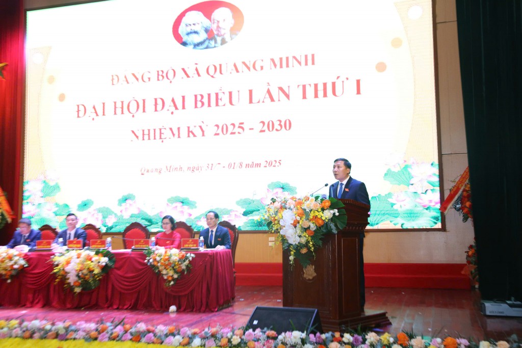 Dấu ấn chuyển đổi số tại Đại hội Đảng bộ xã Quang Minh