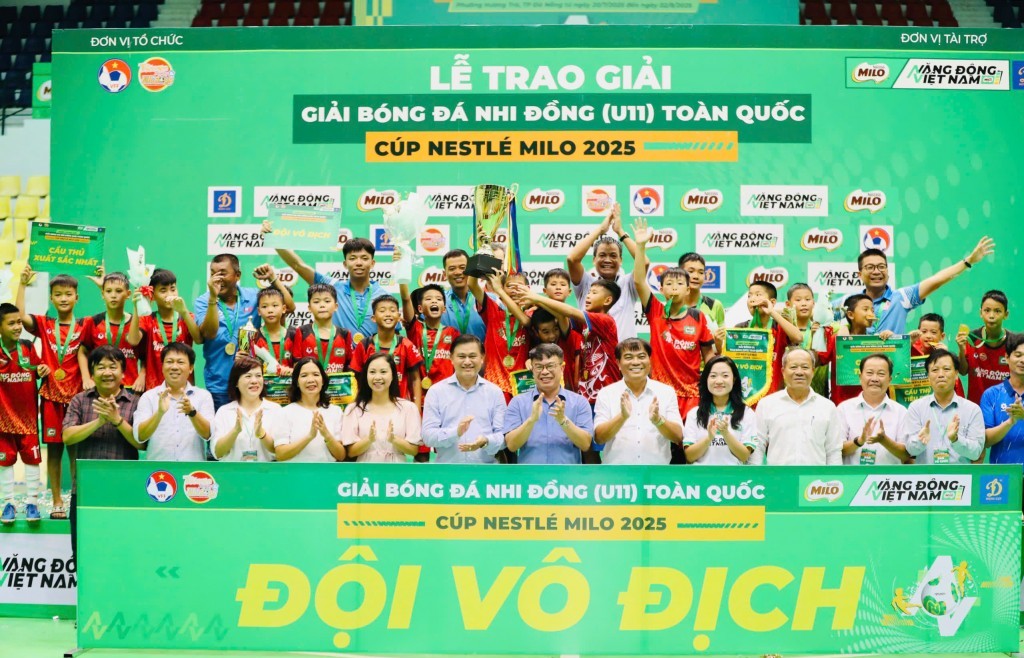 U11 Hưng Yên lần đầu đăng quang Giải bóng đá Nhi đồng Toàn quốc