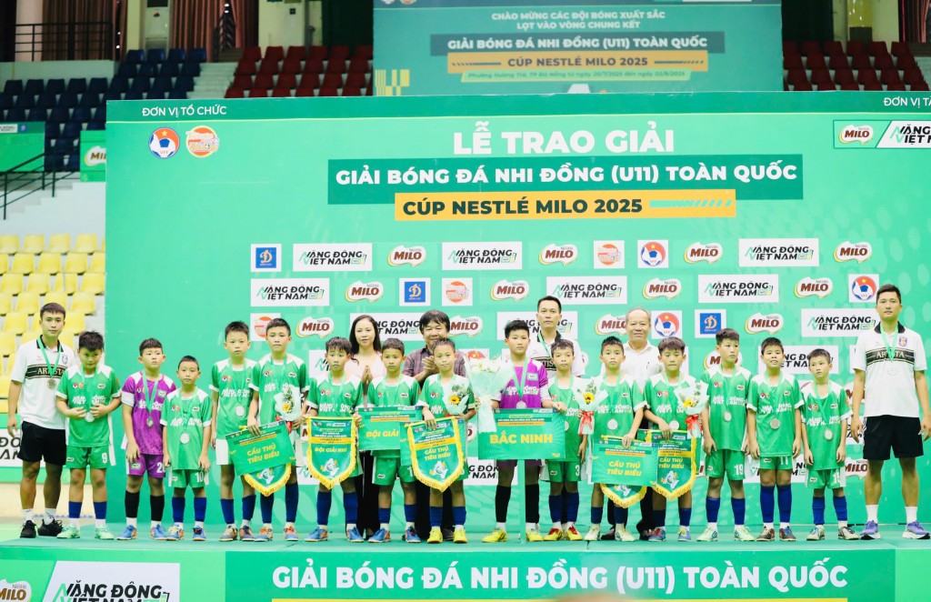 U11 Hưng Yên lần đầu đăng quang Giải bóng đá Nhi đồng Toàn quốc