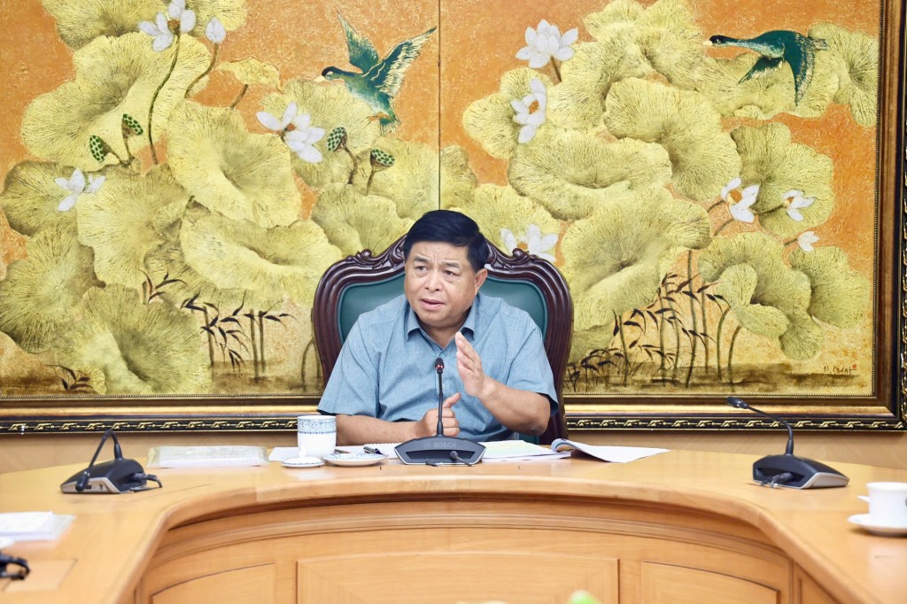 Phó Thủ tướng Nguyễn Chí Dũng chủ trì cuộc họp với các bộ, ngành về Đề án quốc gia khởi nghiệp sáng tạo - Ảnh: VGP/Tuấn Dũng