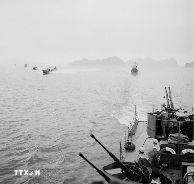 Phân đội X, Hải quân nhân dân Việt Nam ra sức luyện tập không ngừng nâng cao kỹ thuật chiến đấu (1970). (Ảnh: Hứa Kiểm/TTXVN)