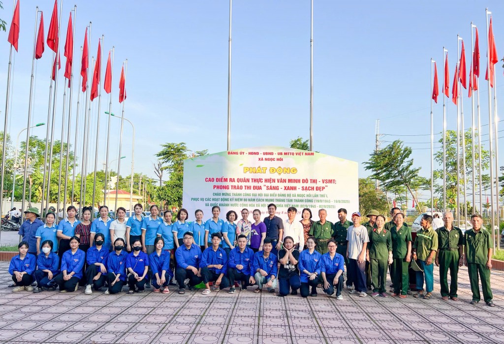 Xã Ngọc Hồi quyết tâm duy trì hiệu quả phong trào vệ sinh môi trường