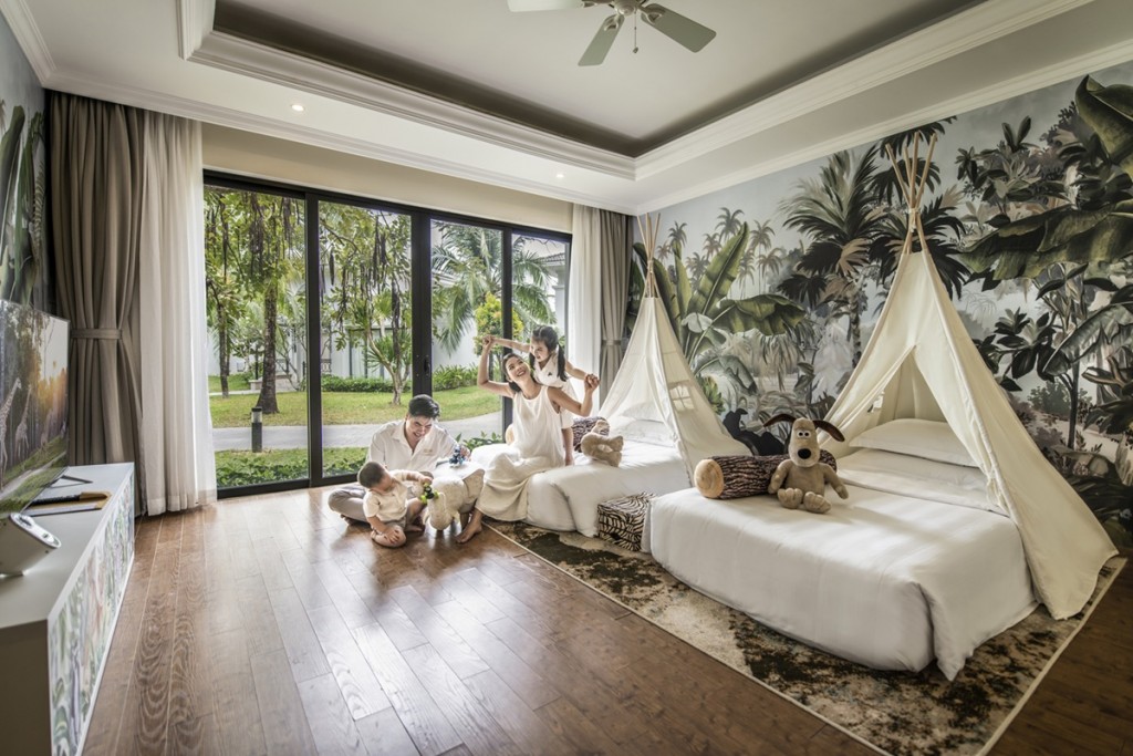 Không gian nghỉ dưỡng đỉnh cao giữa thiên nhiên với những căn biệt thự ven biển. Ảnh: VinWonders.