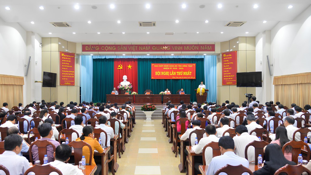Tỉnh ủy Đồng Tháp tổ chức Hội nghị Ban chấp hành Đảng bộ tỉnh mở rộng lần thứ nhất nhiệm kỳ 2020 - 2025