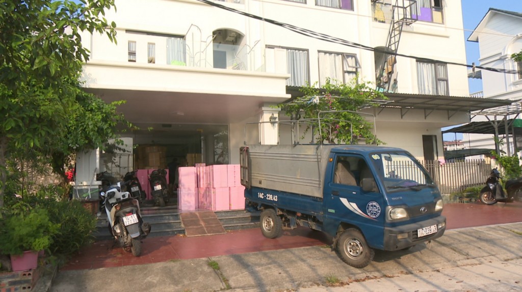 Địa điểm tập kết hàng tại khu vực phường Hạ Long, tỉnh Quảng Ninh.