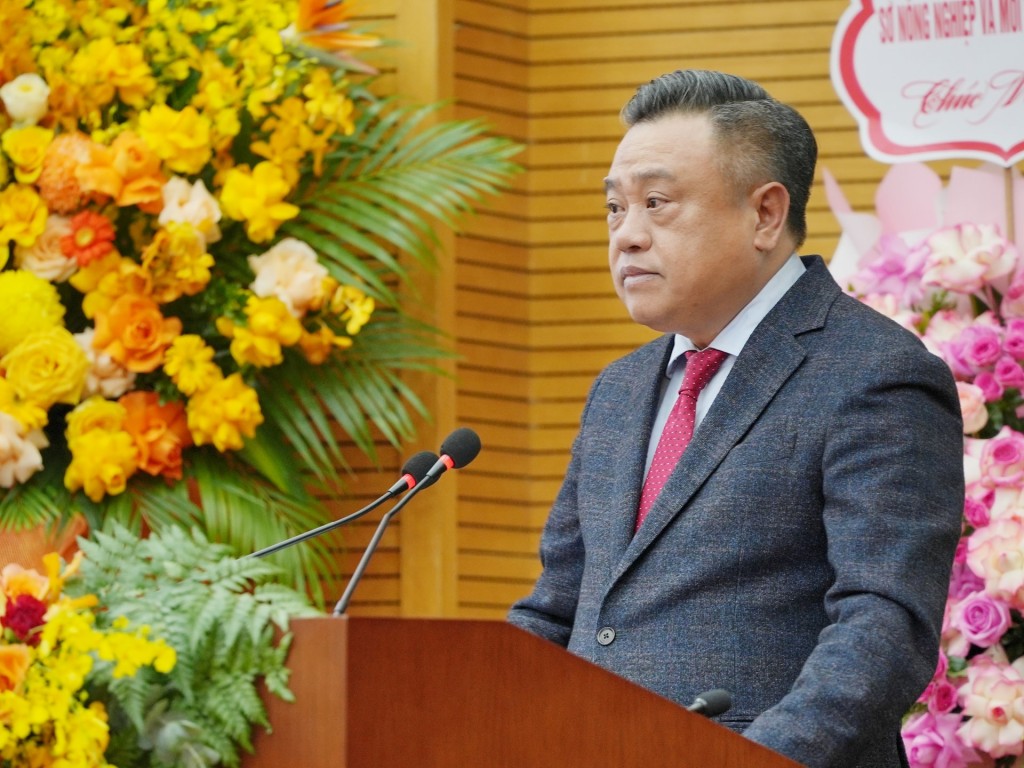 Chủ tịch UBND TP Hà Nội Trần Sỹ Thanh phát biểu chỉ đạo tại đại hội