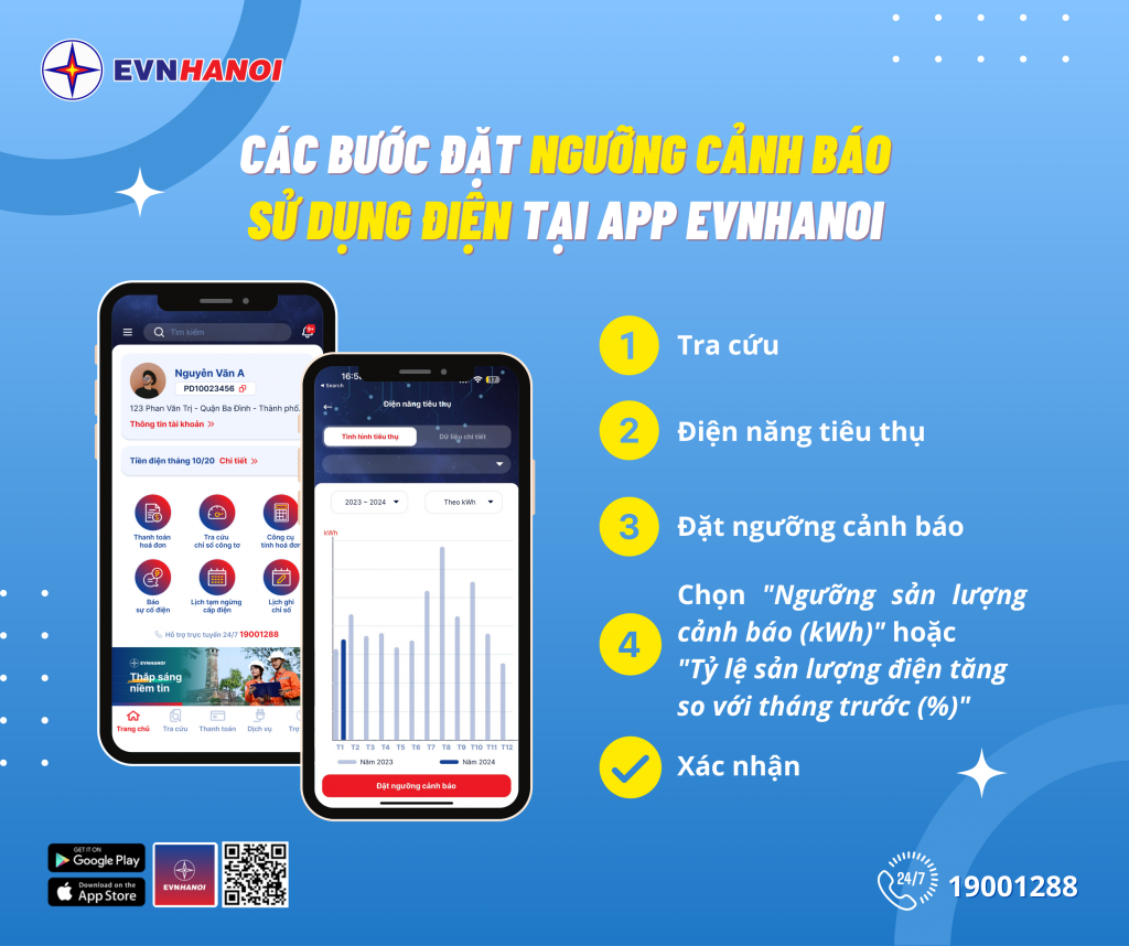   Tải App EVNHANOI để trải nghiệm dịch vụ điện 24/7
