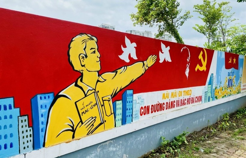 Sắc màu thanh niên Hà Nội mừng Đại hội Đảng