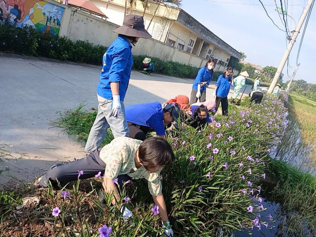 Thanh niên làm đẹp đường hoa 