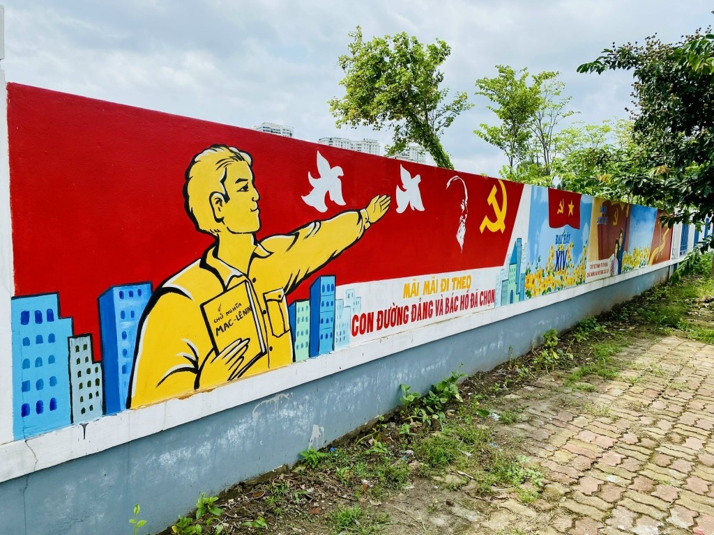Tranh tường bích họa tại xã Thanh Trì