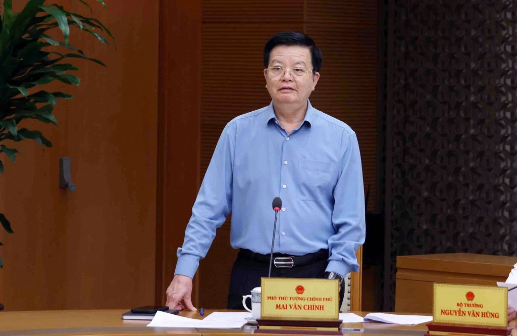 Phó Thủ tướng Mai Văn Chính phát biểu tại phiên họp - Ảnh: VGP/Nguyễn Hoàng