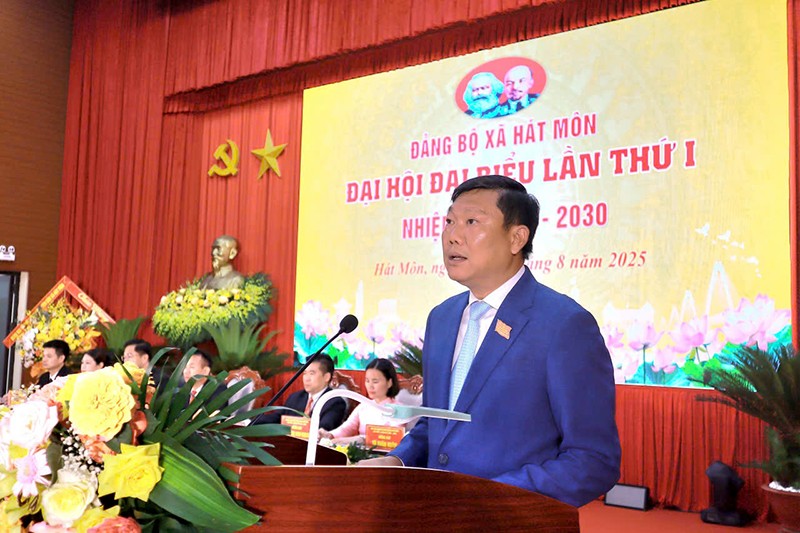 Trưởng ban Nội chính Thành ủy Đỗ Anh Tuấn phát biểu chỉ đạo Đại hội
