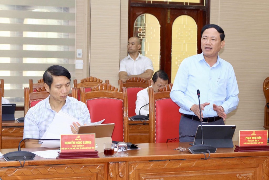 Ông Phạm Anh Tuấn, Chủ tịch UBND tỉnh Gia Lai phát biểu tại hội nghị 