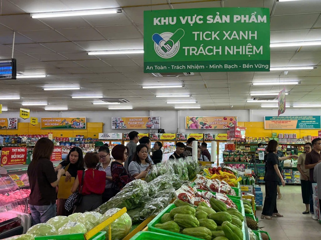 Khu vực sản phẩm có Tich Xanh thu hút người mua