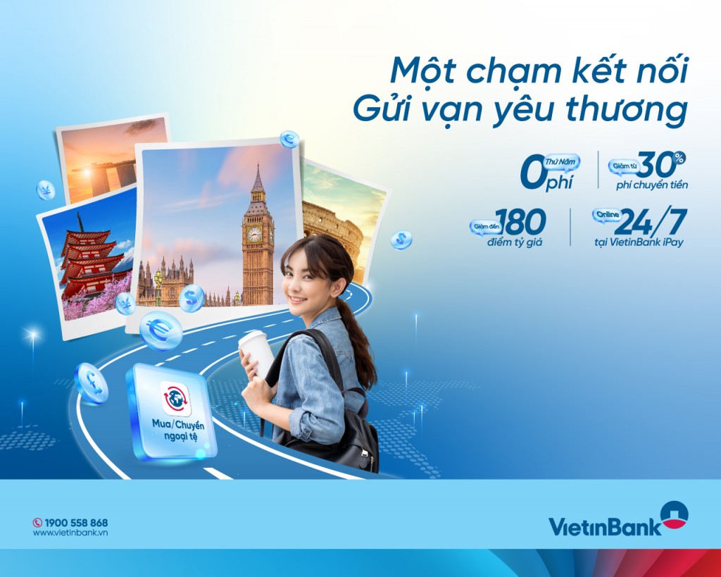 Du học an tâm với gói sản phẩm “Một chạm kết nối - Gửi vạn yêu thương” của VietinBank