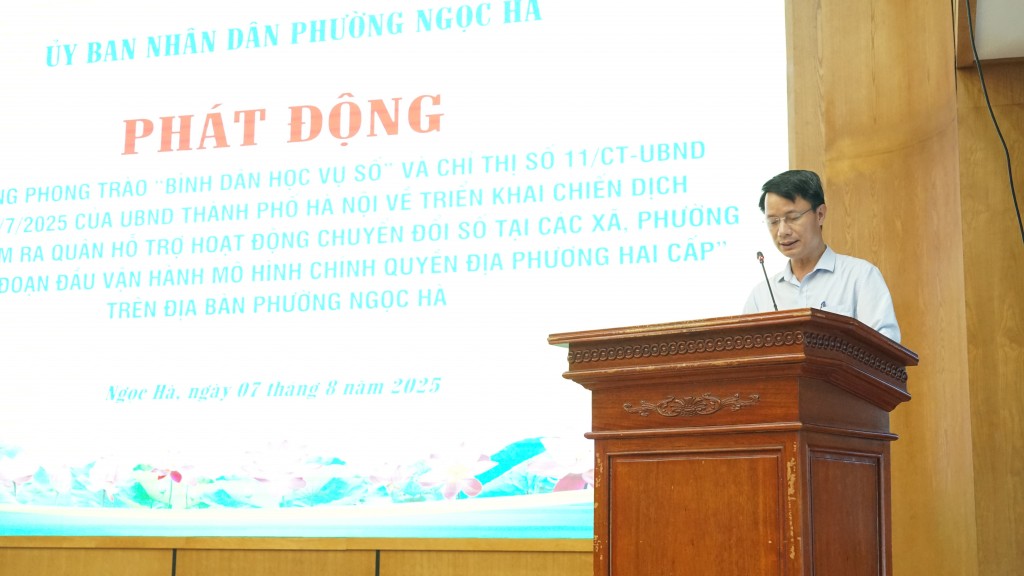 Phường Ngọc Hà (Hà Nội) triển khai hiệu quả kế hoạch chuyển đổi số