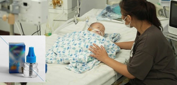 Trẻ được điều trị tích cực tại Bệnh viện Nhi Hà Nội.