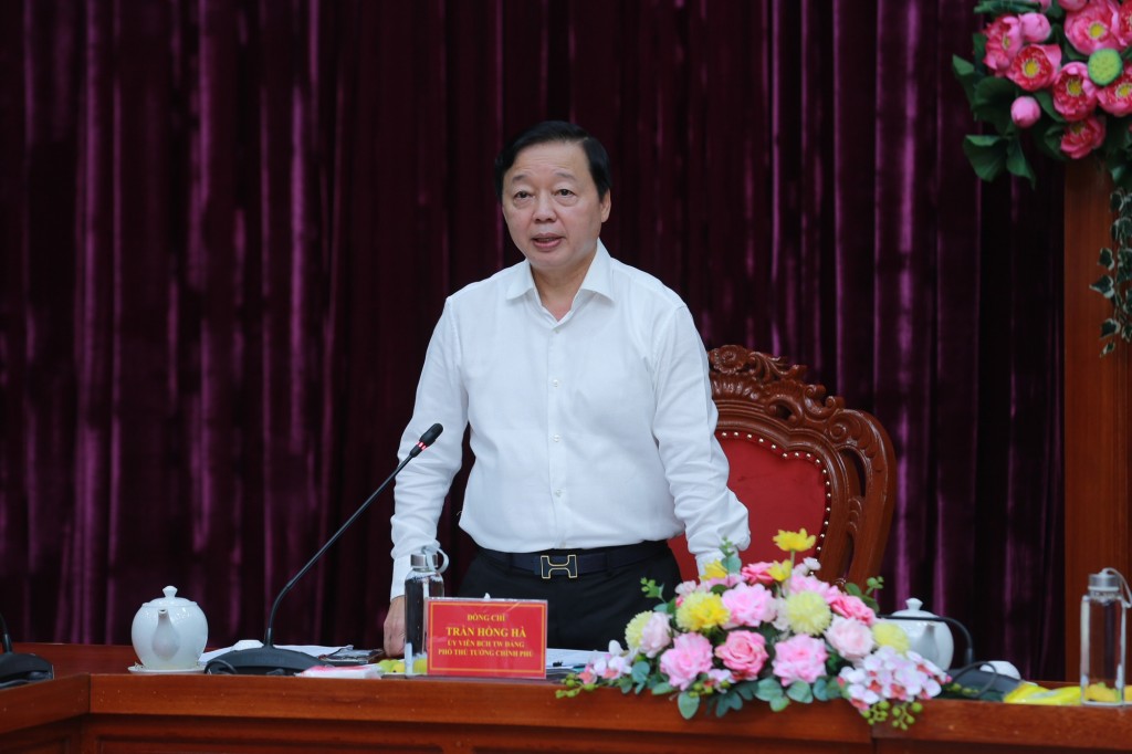 Phó Thủ tướng phát biểu kết luận cuộc làm việc - Ảnh: VGP/Minh Khôi Phó Thủ tướng phát biểu kết luận cuộc làm việc - Ảnh: VGP/Minh Khôi