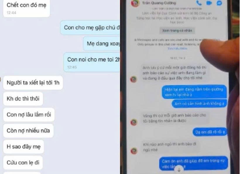 Tin nhắn nạn nhân gửi cho gia đình