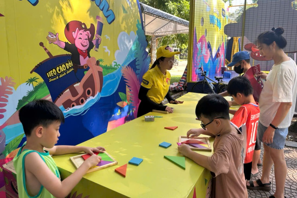 Các em thiếu nhi được tham gia nhiều hoạt động trải nghiệm sáng tạo 