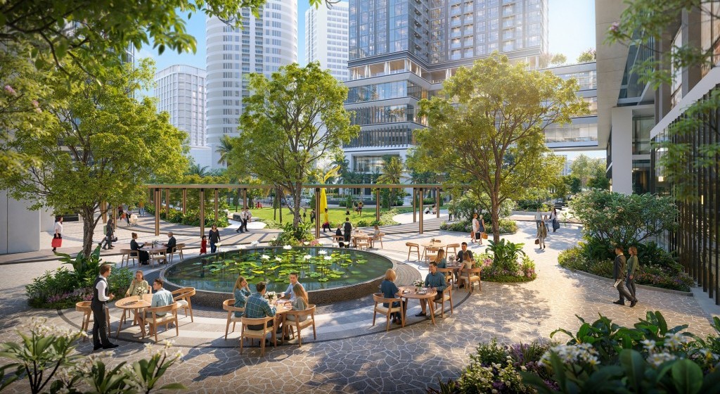 Vườn Hạnh Phúc - “ốc đảo xanh” tại tổ hợp căn hộ Sun Group Cầu Giấy