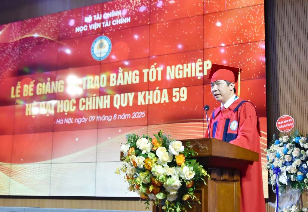 NGƯT. PGS. TS. Nguyễn Đào Tùng, Giám đốc Học viện Tài chính phát biểu
