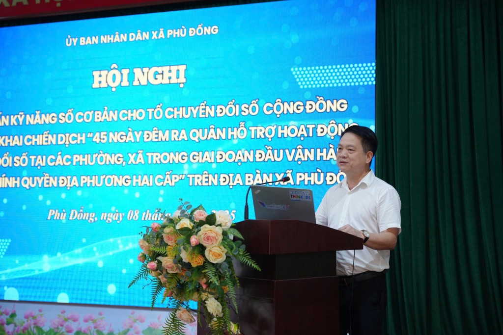 Xã Phù Đổng tích cực phát huy vai trò của Tổ chuyển đổi số cộng đồng