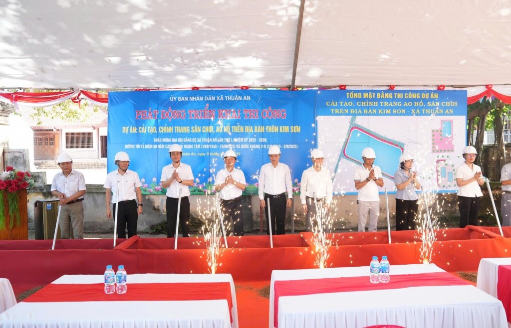 Xã Thuận An khởi công nhiều công trình chào mừng Đại hội Đảng các cấp
