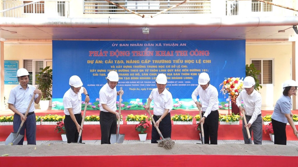 Xã Thuận An khởi công nhiều công trình chào mừng Đại hội Đảng các cấp