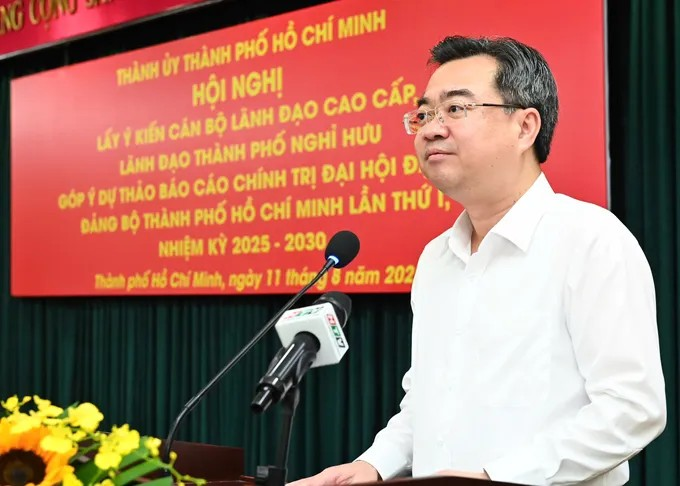hó Bí thư Thường trực Thành ủy thành phố Hồ Chí Minh Nguyễn Thanh Nghị phát biểu