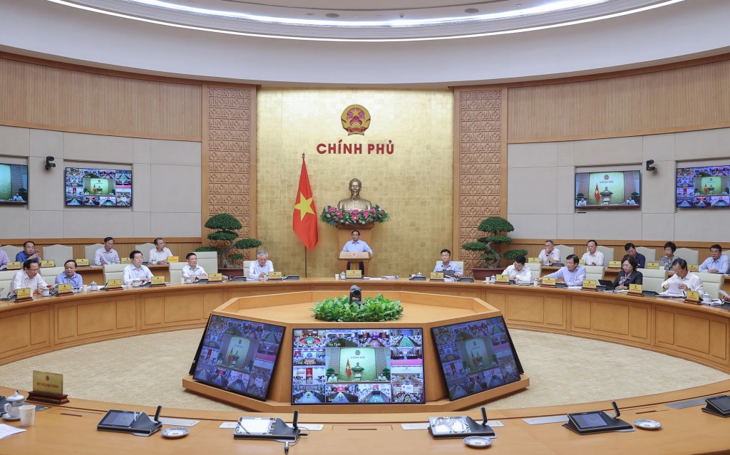 Thủ tướng đề nghị các đại biểu phân tích, đánh giá tình hình; các địa phương nêu các vướng mắc trong vận hành chính quyền địa phương 2 cấp cần Trung ương tháo gỡ... - Ảnh: VGP/Nhật Bắc