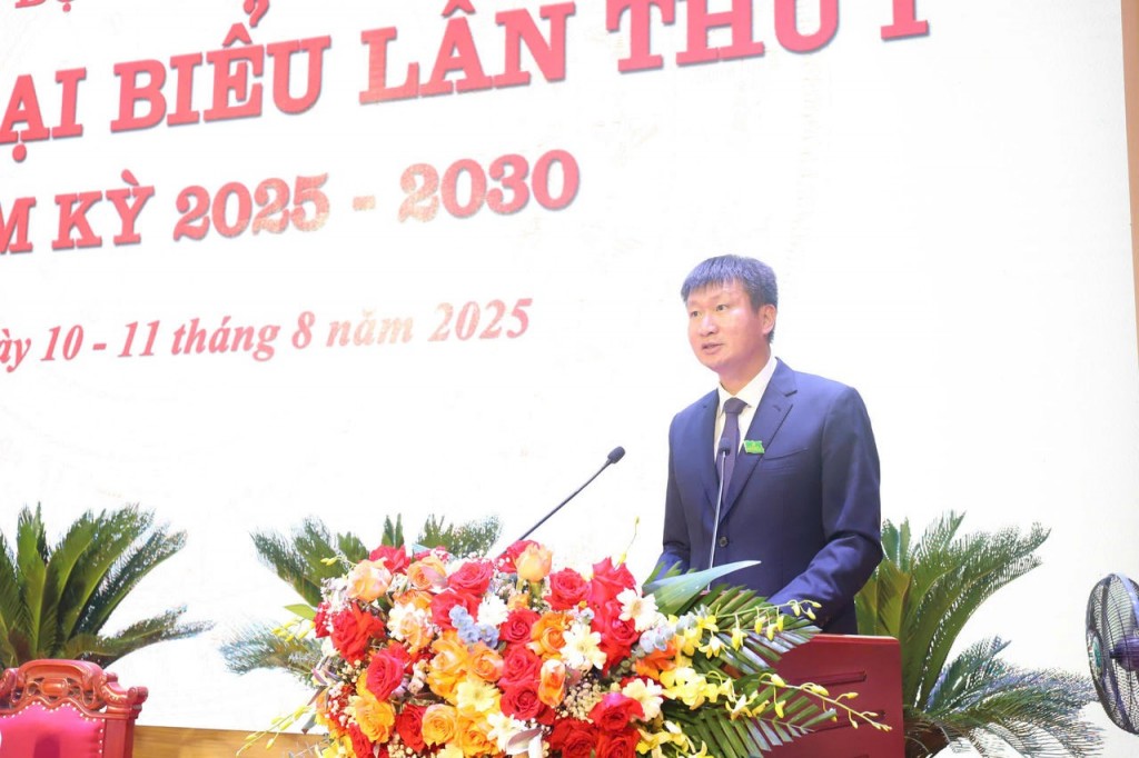 Ông Trần Huy Tuấn, Chủ tịch UBND tỉnh Lào Cai phát biểu chỉ đạo Đại hội