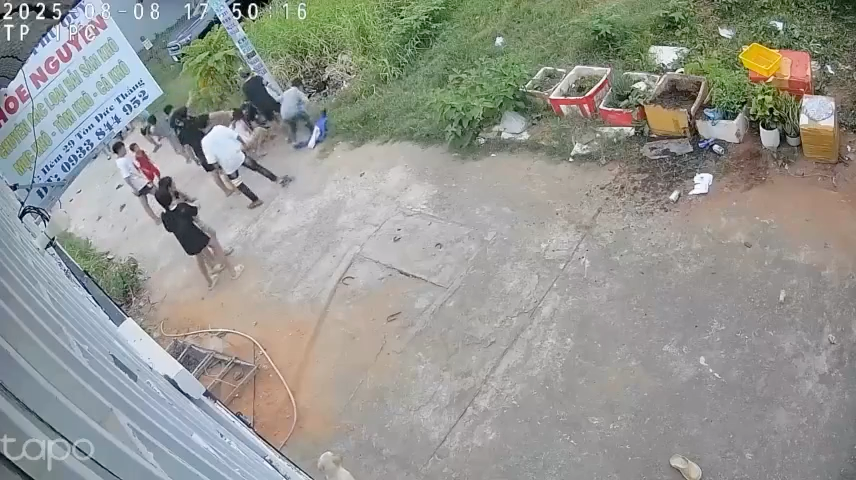 Hình ảnh camera ghi lại cảnh bé gái bị nhóm bạn đánh hội đồng