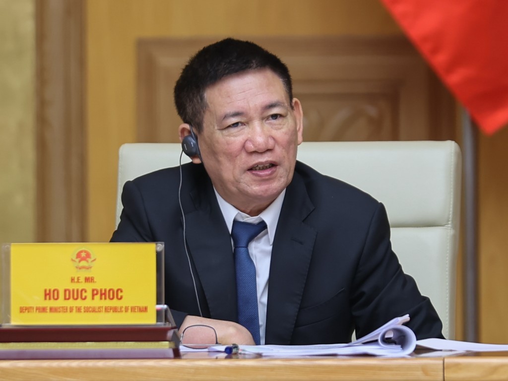 Phó Thủ tướng Chính phủ Hồ Đức Phớc phát biểu tại Tọa đàm - Ảnh: VGP/Nhật Bắc
