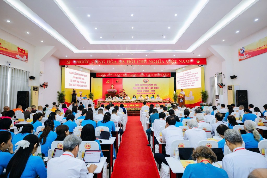 Quang cảnh Đại hội Đại biểu lần thứ I phường Xuân Hòa 