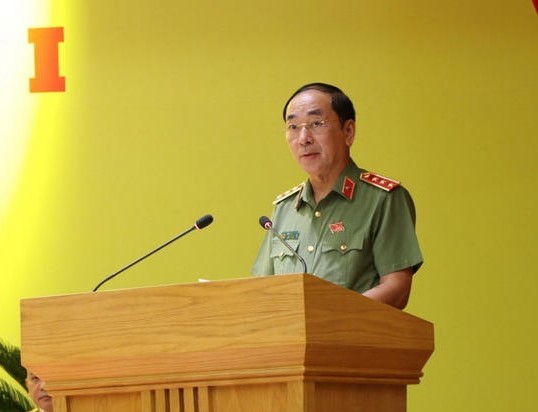 Thượng tướng Trần Quốc Tỏ, Ủy viên Ban chấp hành Trung ương Đảng, Phó Bí thư Đảng uỷ Công an Trung ương, Thứ trưởng Bộ Công an dự và chỉ đạo đại hội