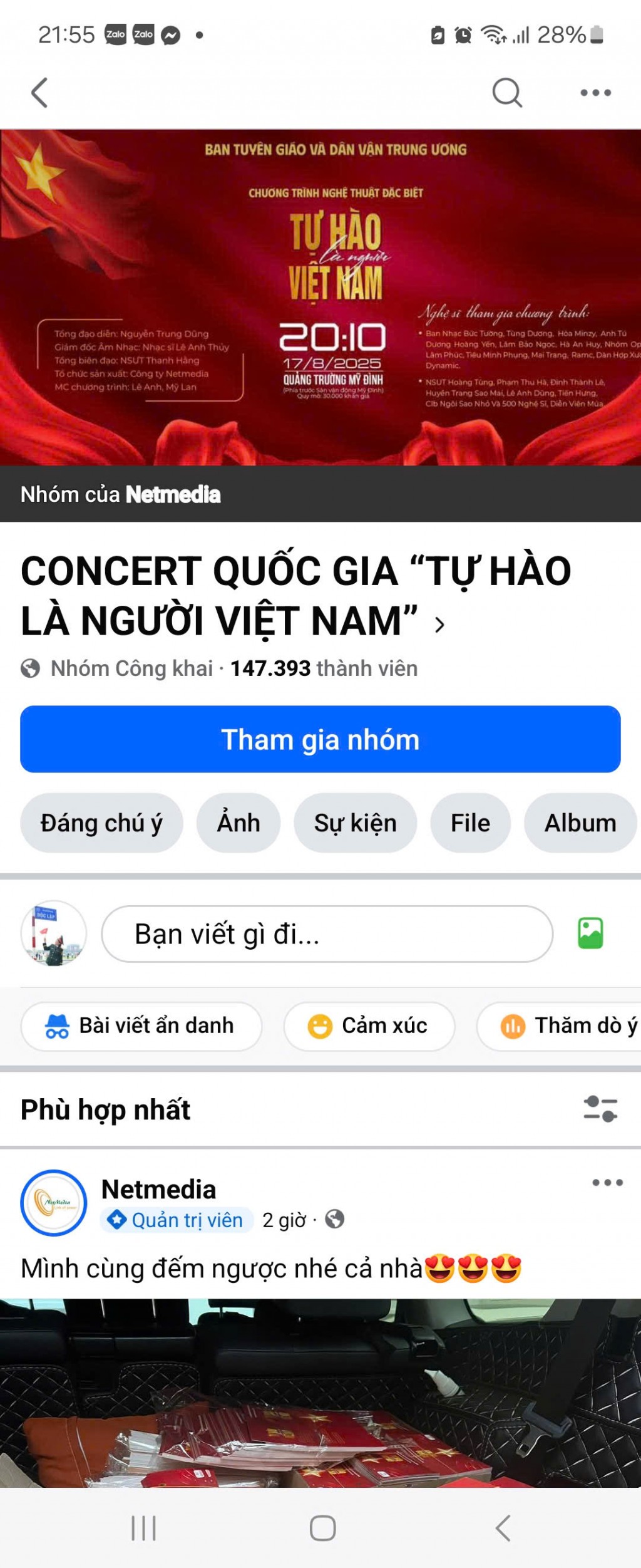 Fanpages chính thức của chương trình